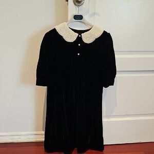 & Other Stories Gorgeus Black Kids Dress with Pearl Collar